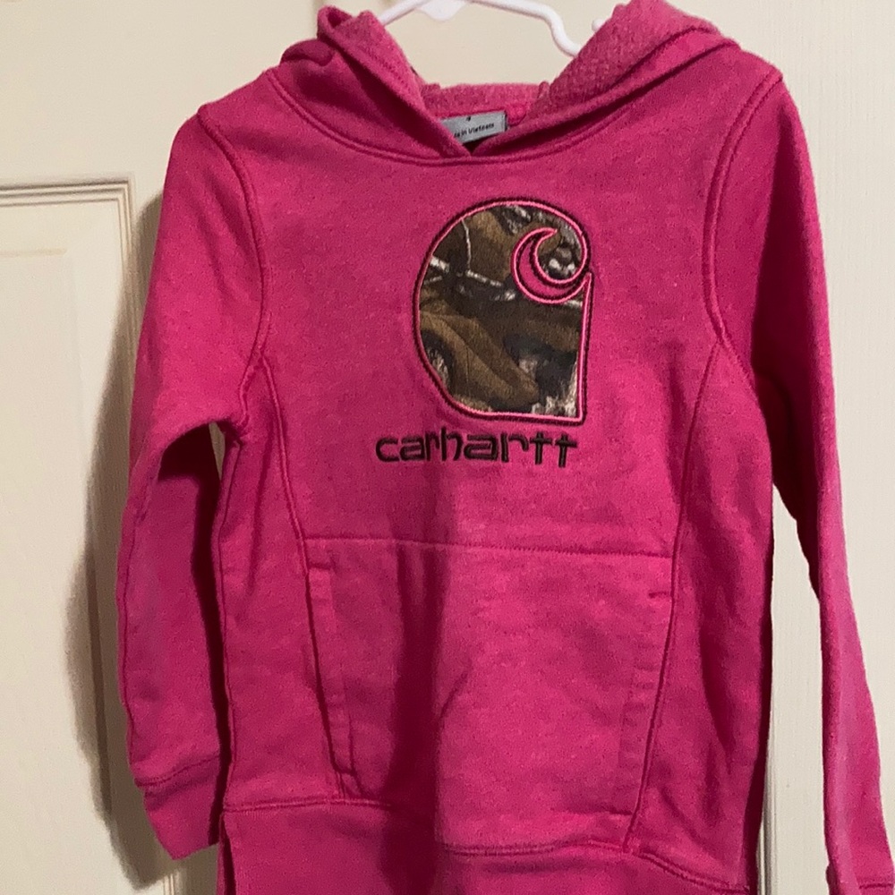 Pink carhartt kids sweatshirt
